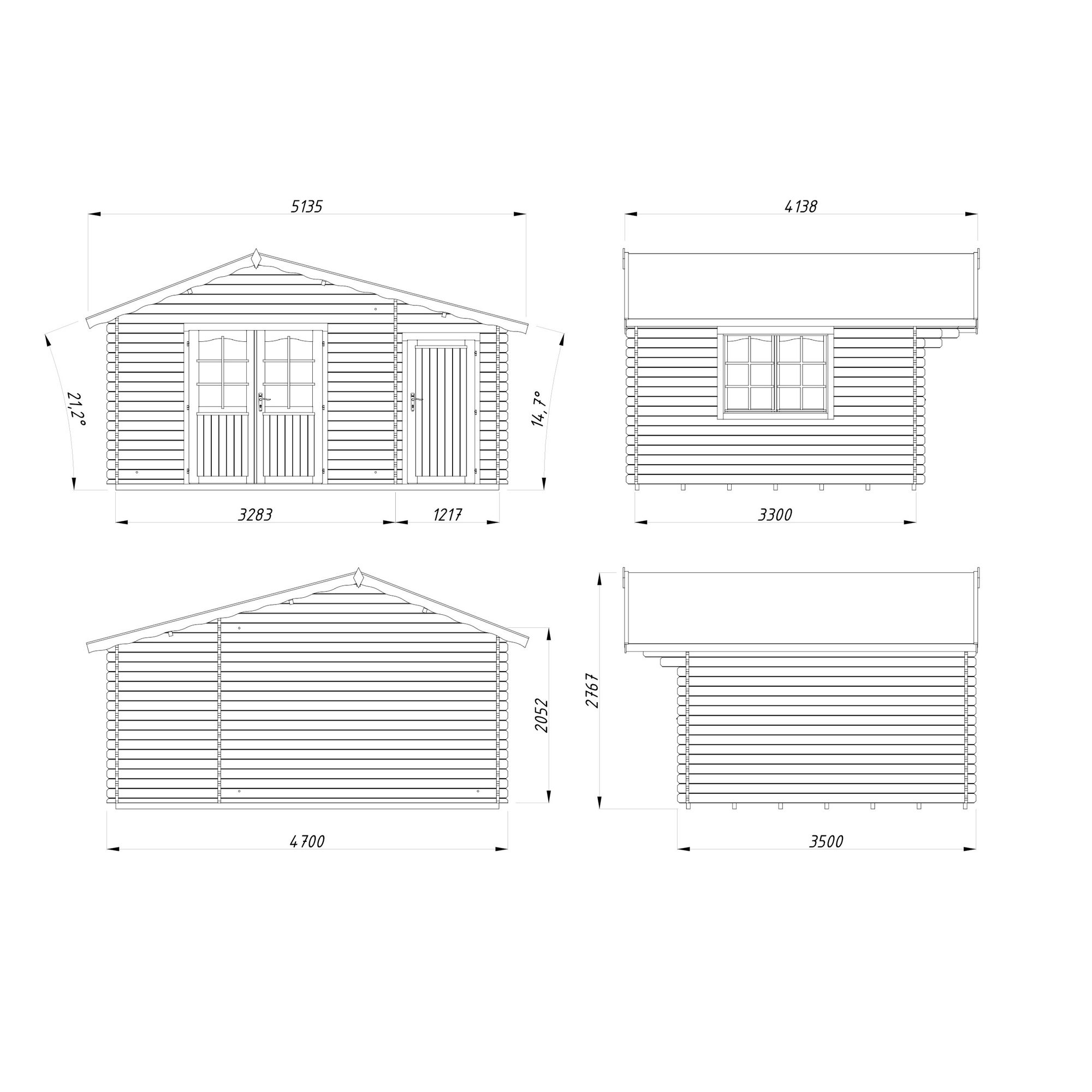 Emma 14,2 m2 Brun dippad