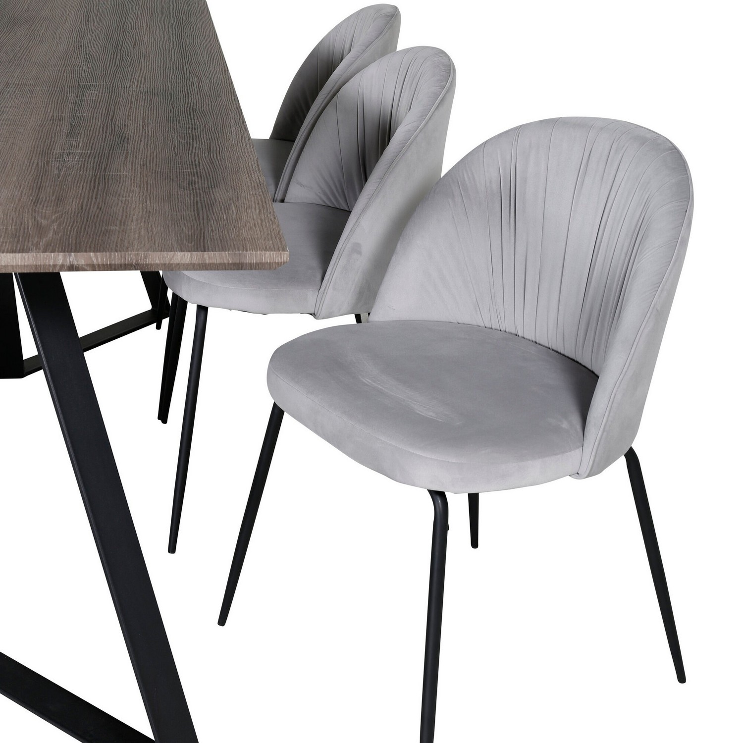 Matgrupp Venture Home Madde med 6 Wrigley Stolar Sammet