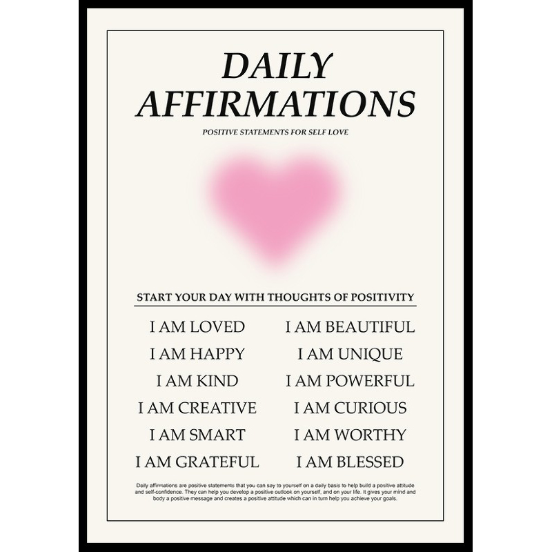 Poster Gallerix Daily Affirmations