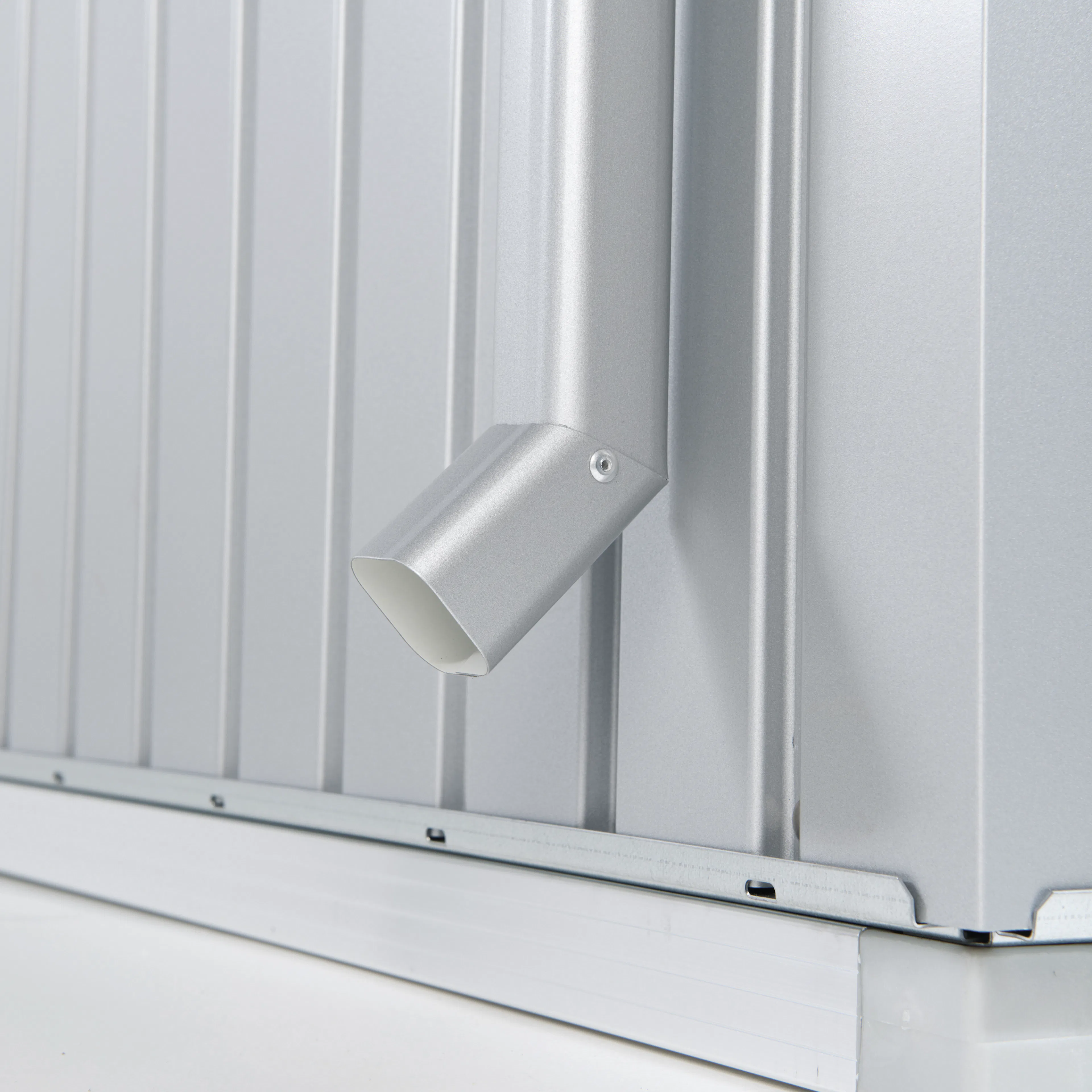 Rainwater downpipe set HighLine metallic silver , 2 pcs. Metallic Silver