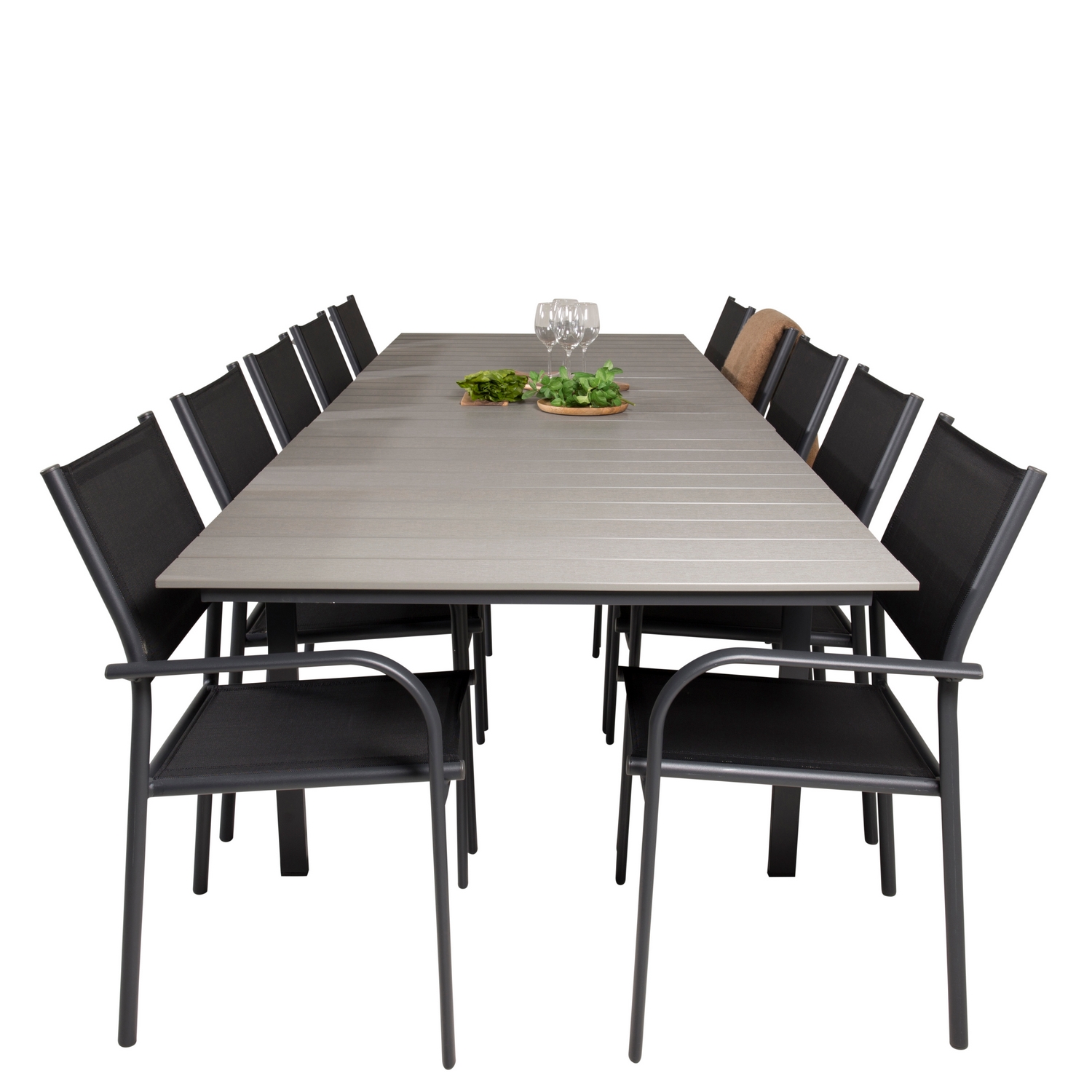 Matgrupp Venture Home Lova 224/324 med 10 Siri Karmstolar