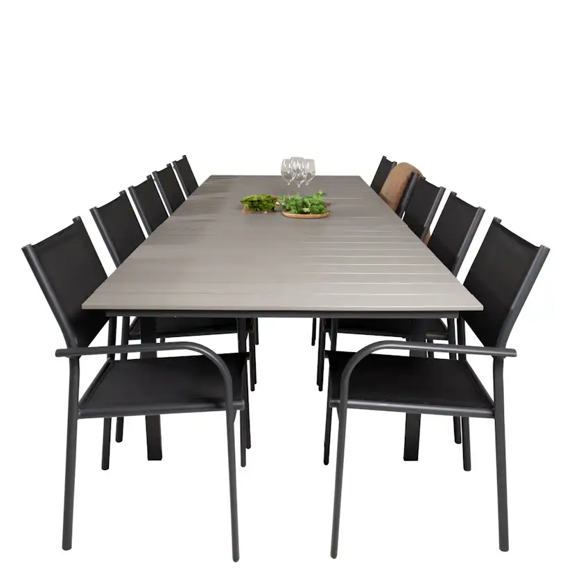Matgrupp Venture Home Lova 224/324 med 10 Siri Karmstolar