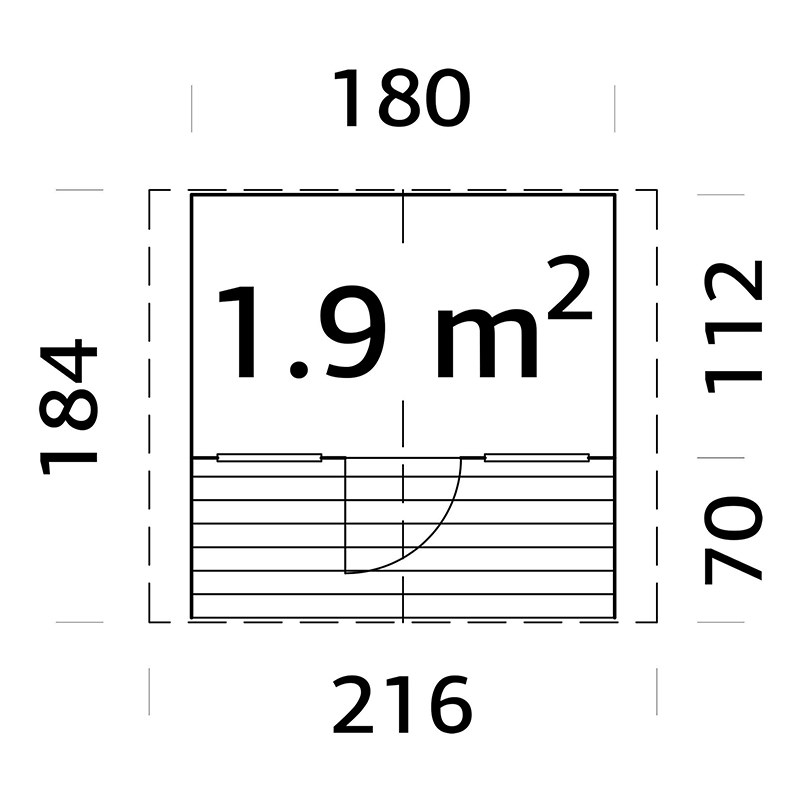 Lekstuga Palmako Felix 1,9 m2