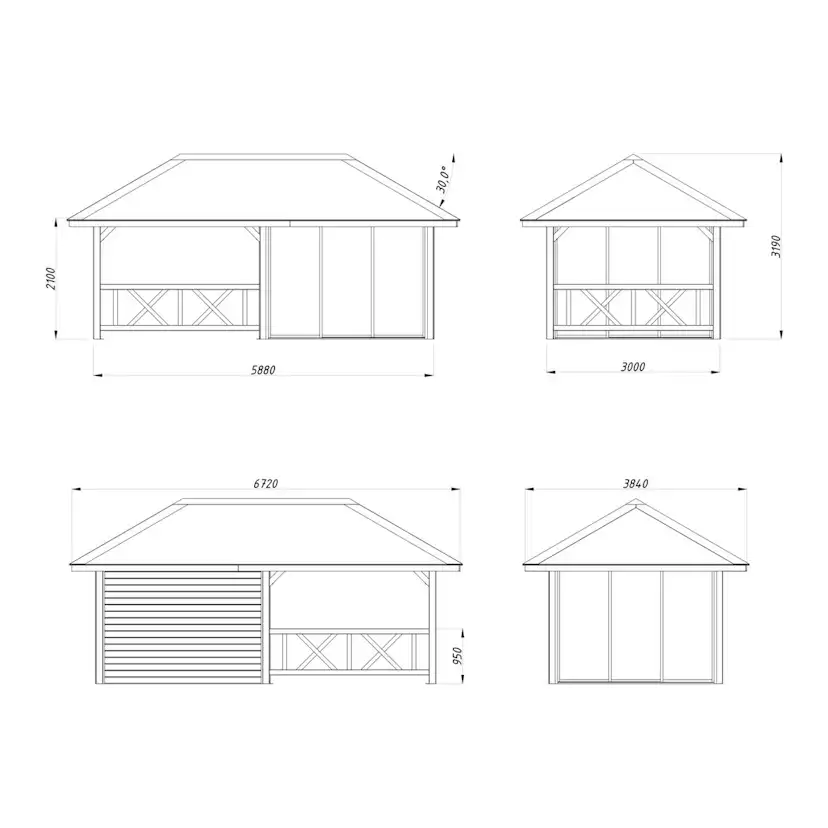 Uterum Palmako Bianca 16,6 m2 Set 204 Slide