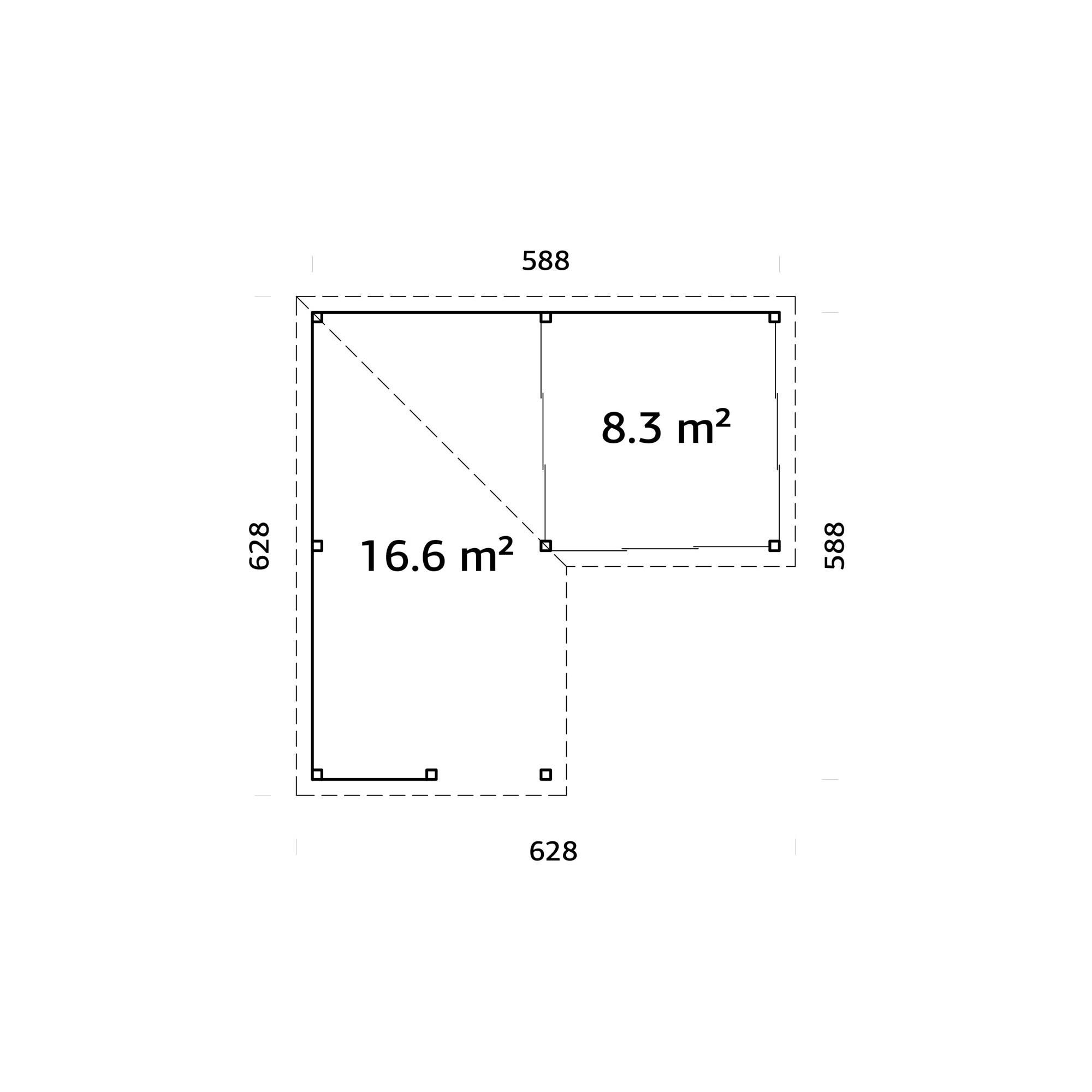 Uterum Palmako Lenna 24,9 m2 Set 710 Slide Plus
