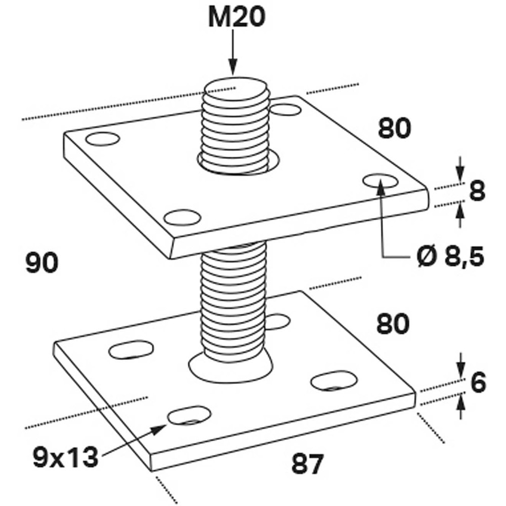 Stolphållare FAST CSPA