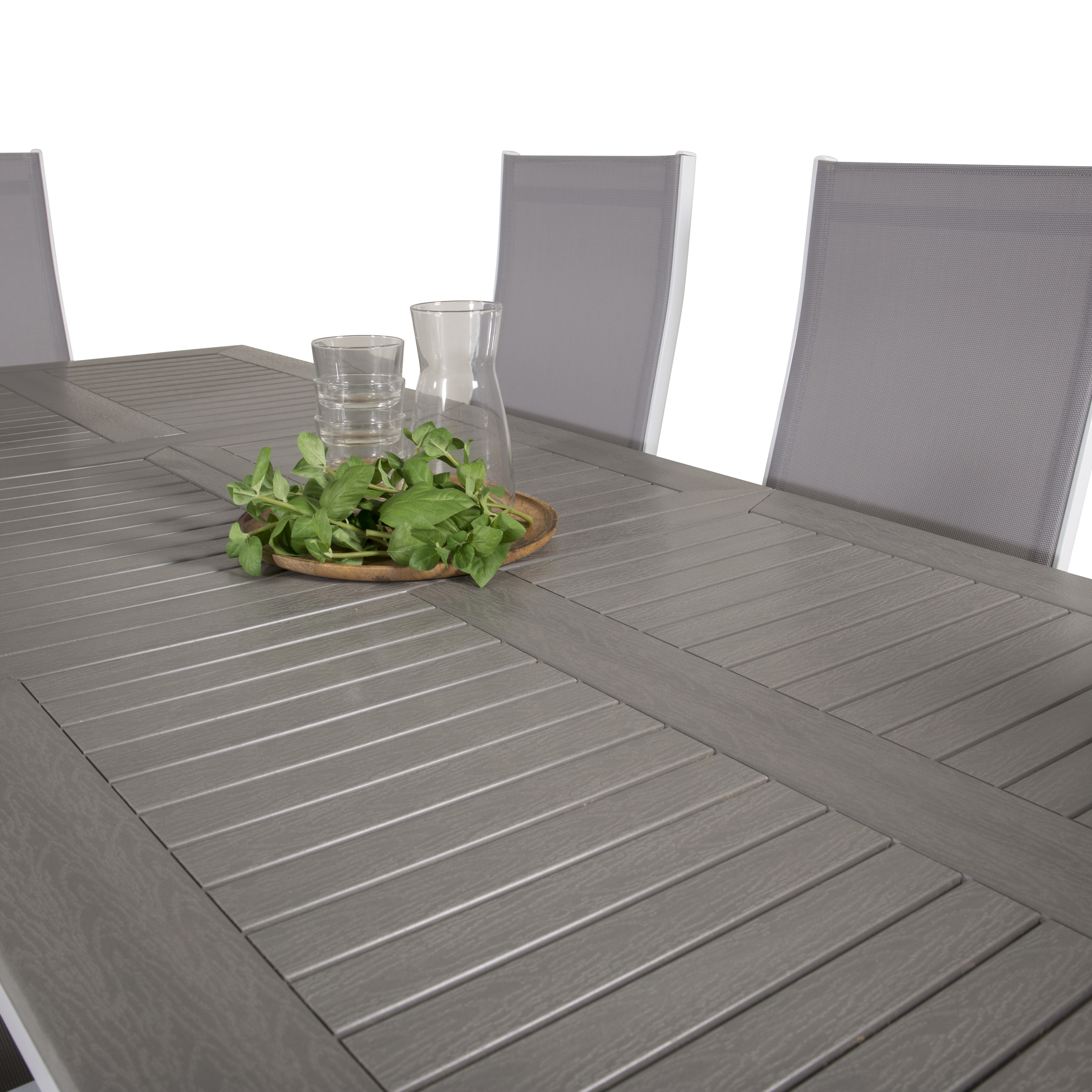 Matgrupp Venture Home Aleyna 160/240 med 6 Copacabana Matstolar