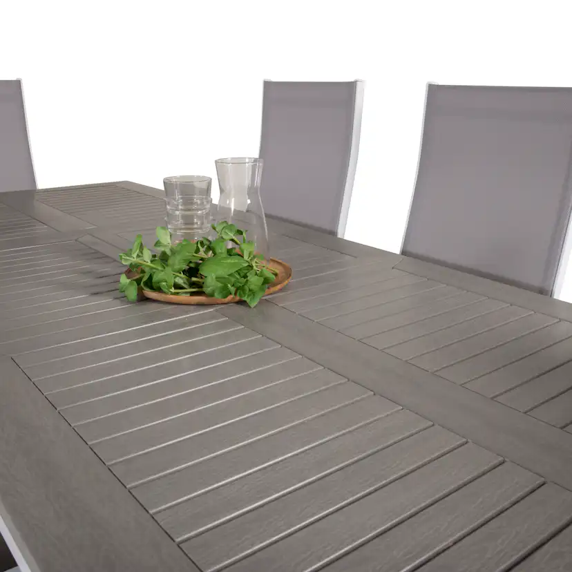 Matgrupp Venture Home Aleyna 160/240 med 6 Copacabana Matstolar