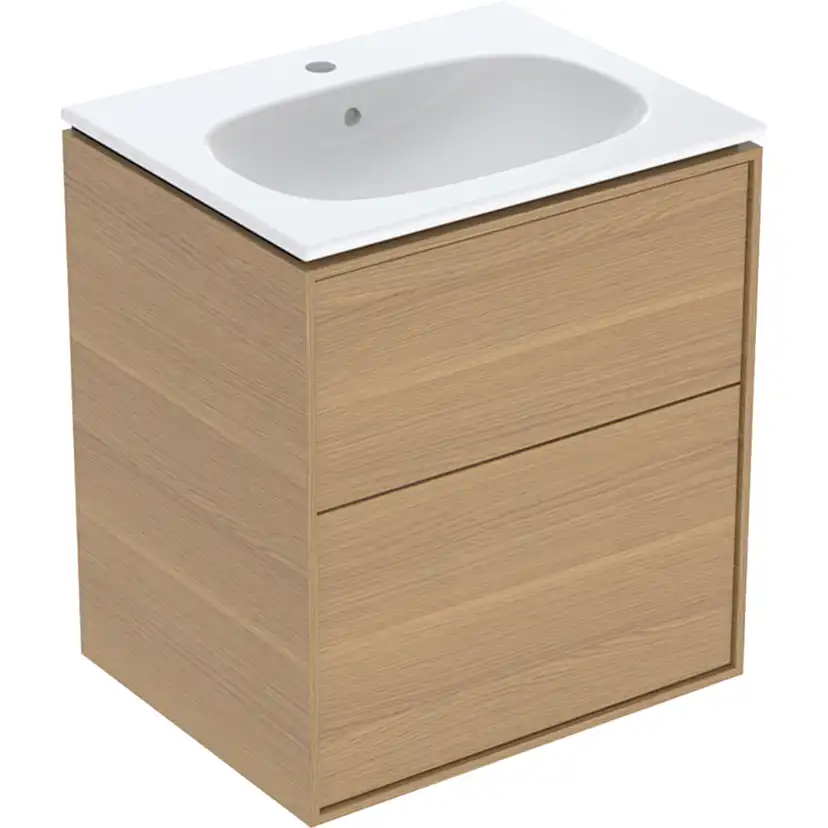 Tvättställskåp Sense Art Smal Design med 2 lådor Naturek