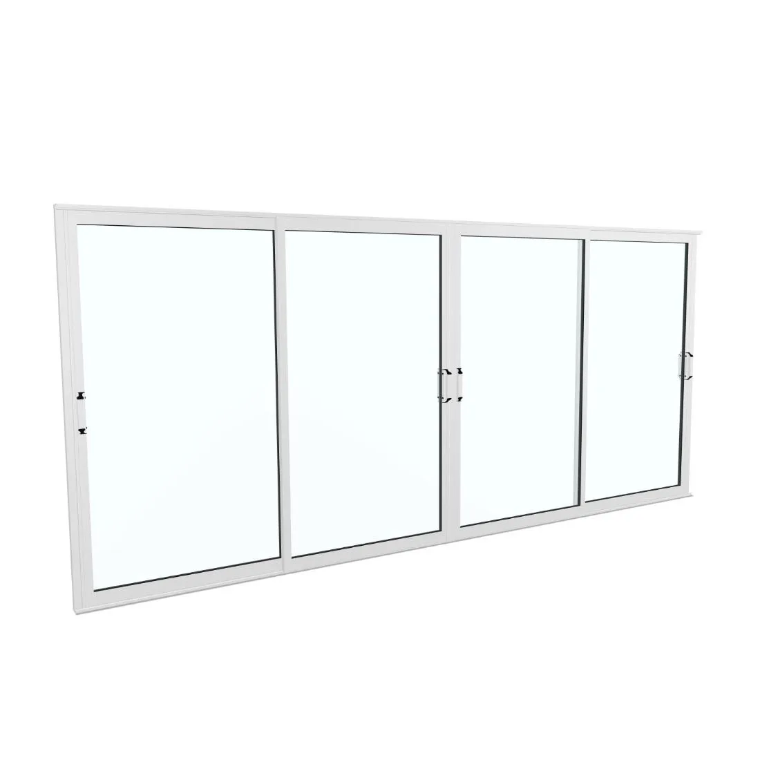 Landskap Skjutdörrsparti Robust B4447mm x H2000 - Vit Året r B4447 x H2000 mm - Vit RAL 9010