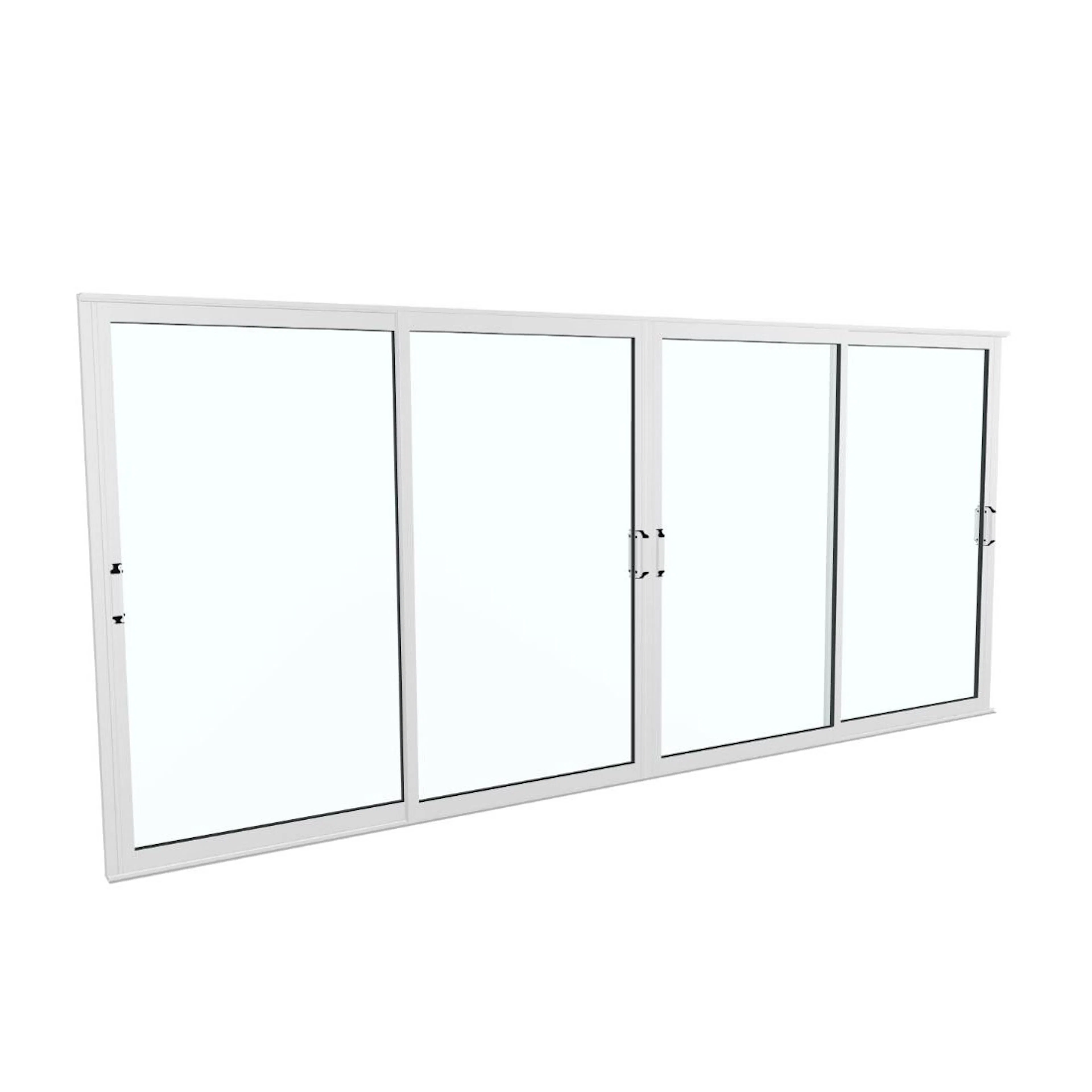 Landskap Skjutdörrsparti Robust B4447mm x H2000 - Vit Året r B4447 x H2000 mm - Vit RAL 9010
