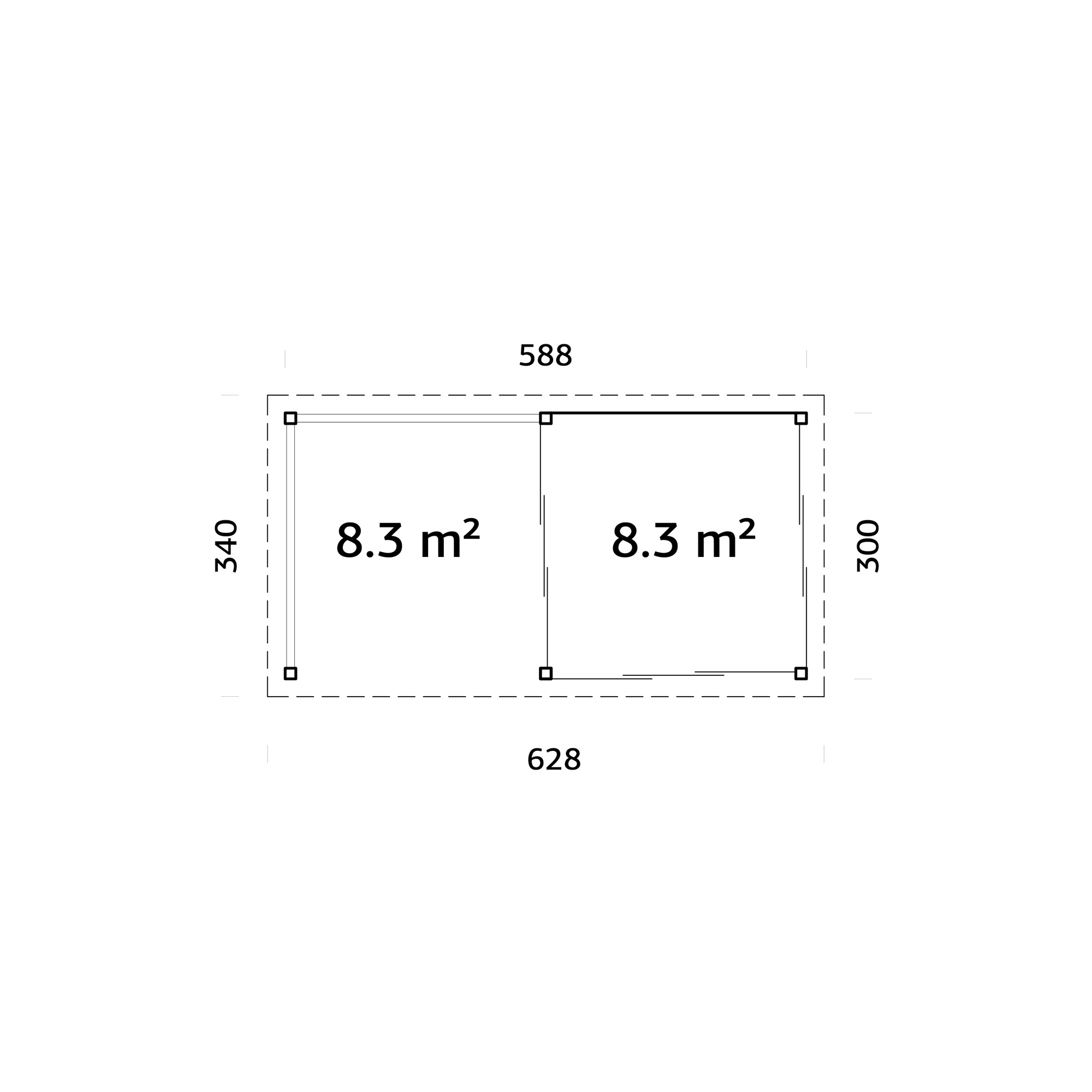 Uterum Palmako Lenna 16,6 m2 Set 704 Slide Plus