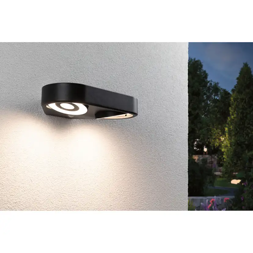 Fasadbelysning LED Paulmann Silma Dubbel med Skymningsstyrd rörelsedetektor IP44 230V