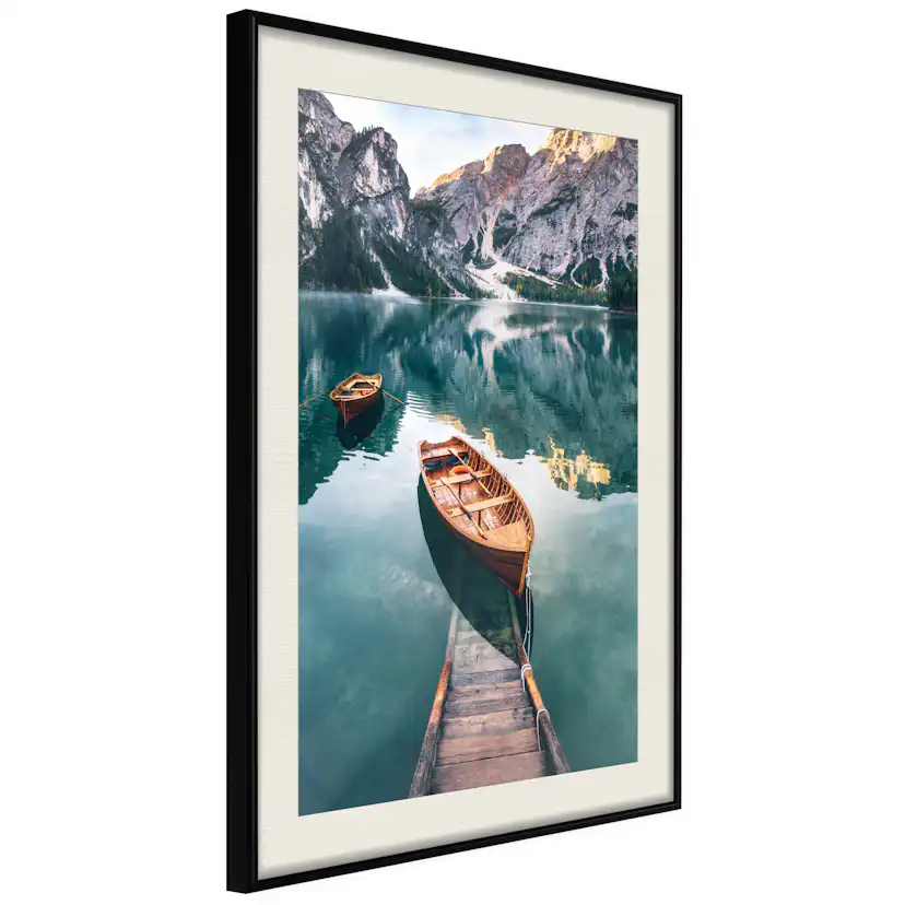 Poster Artgeist Affisch Boats In Dolomites