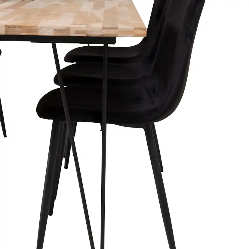 Bali Matbord - Svart / Naturträ - 200*90*H75+Polar Dining C Natur/Svart