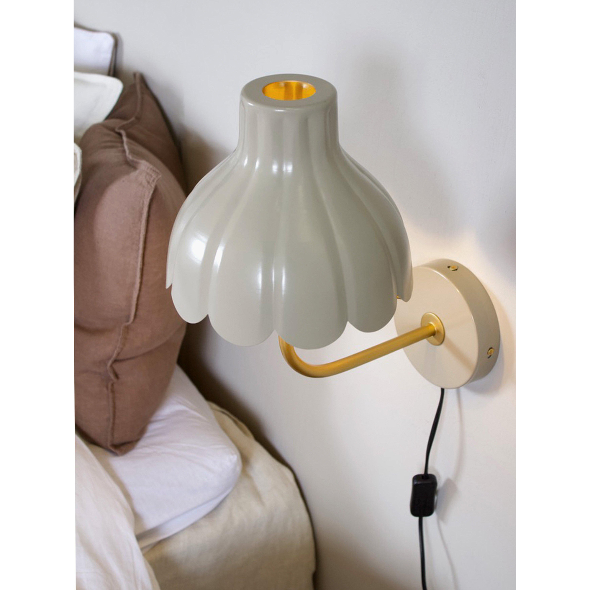 Vägglampa PR Home Wells Sänglampa med Handgjord Lampskärm