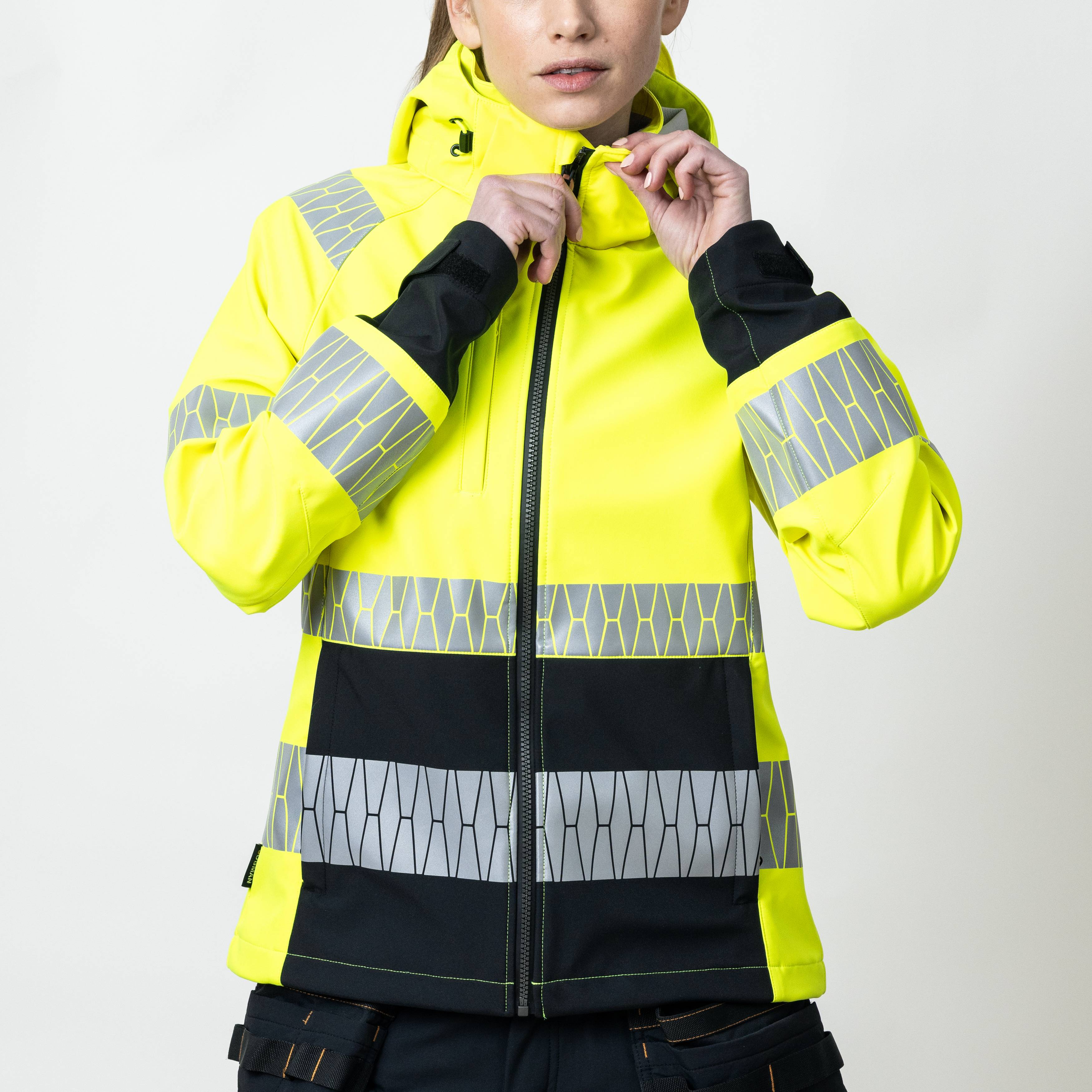 Softshelljacka Jobman Varsel Lady Gul/Svart