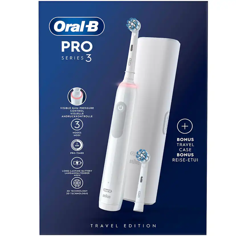 Eltandborste Oral-B Pro3 + Extra Refill + TC