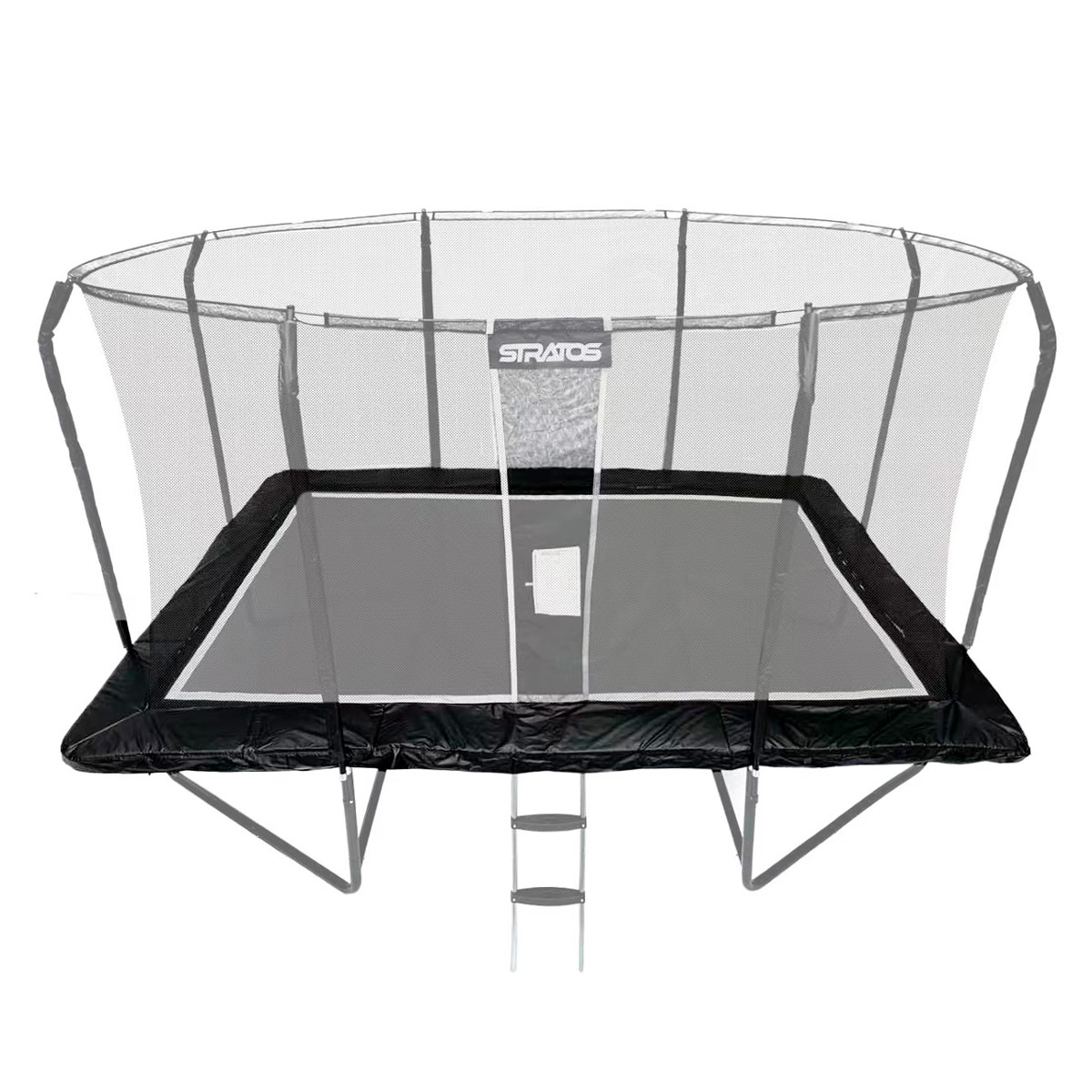 Kantskydd Stratos till Rektangulär Studsmatta 277x477 cm Premium Black Line