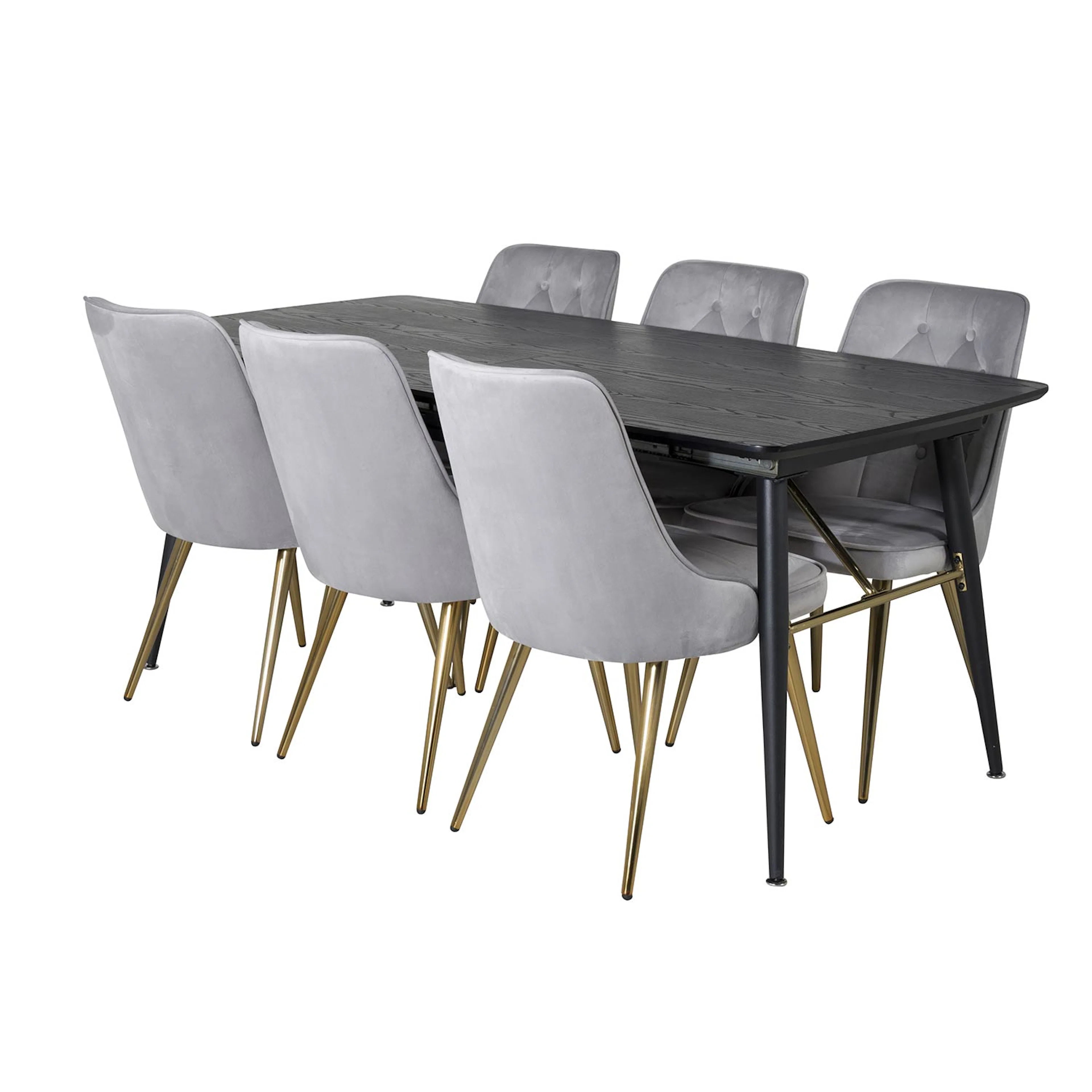 Svart/Ljusgrå/Mässing