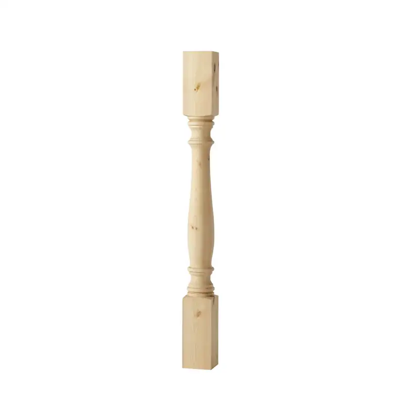 Stolpe Nordingrå Trä Furu Svarvad