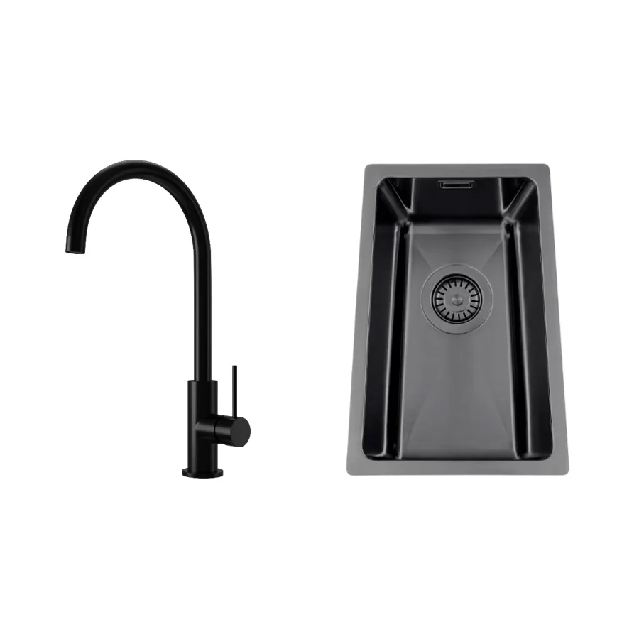 Diskho Nordic Tech Titan 230 X med Köksblandare Steel Equip Shadow