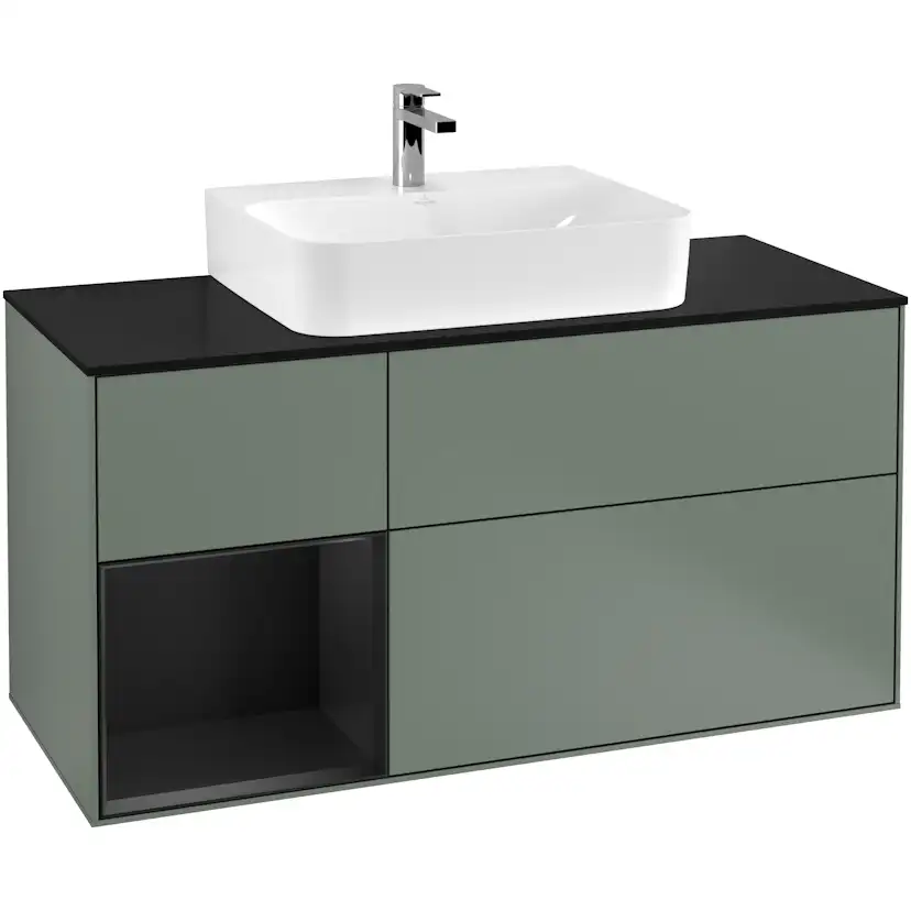 Tvättställsskåp Villeroy & Boch Finion med 3 Lådor Hylla och Bänkskiva för Centrerat Tvättställ