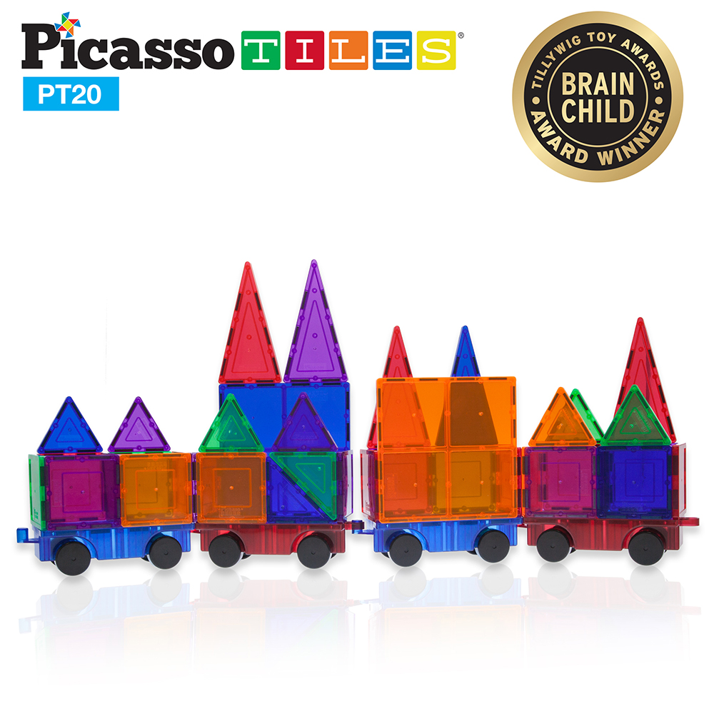 Tågvagnar Picasso Tiles Set 2 bitar