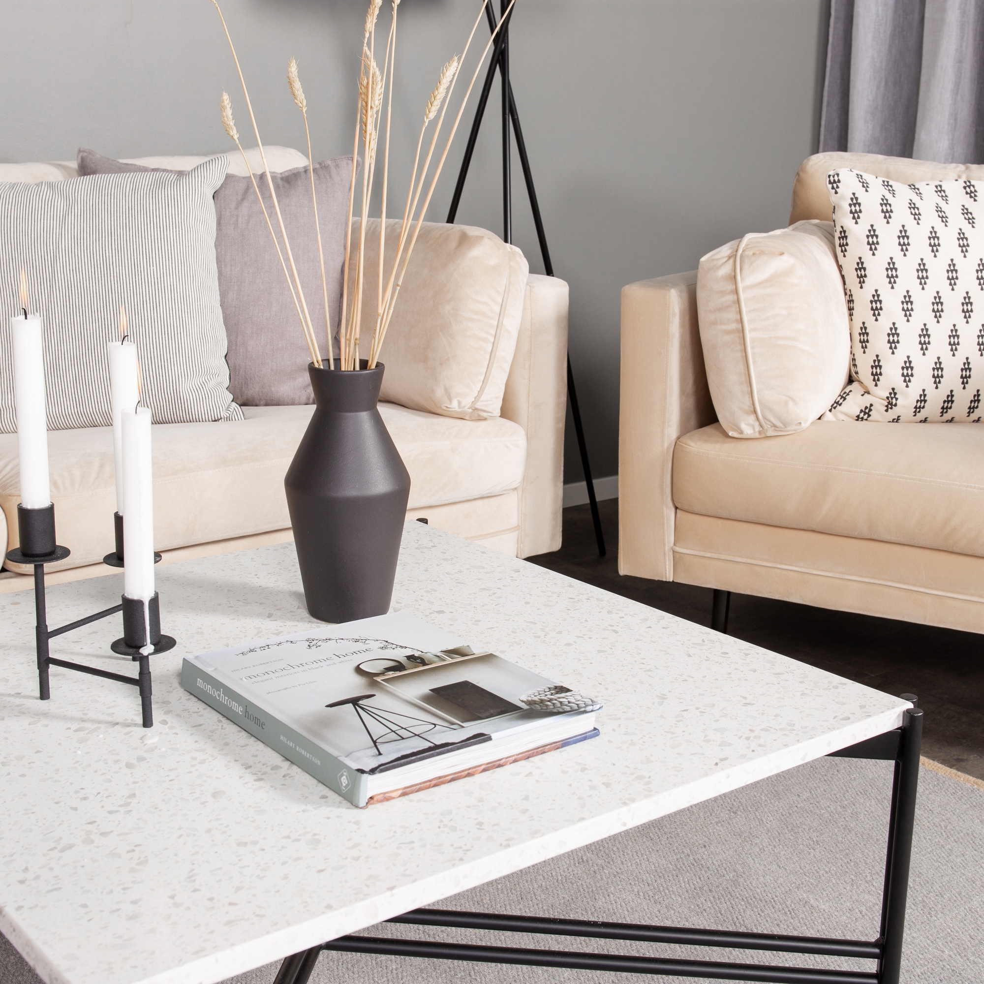 3-sitssoffa Venture Home Boom Sammet