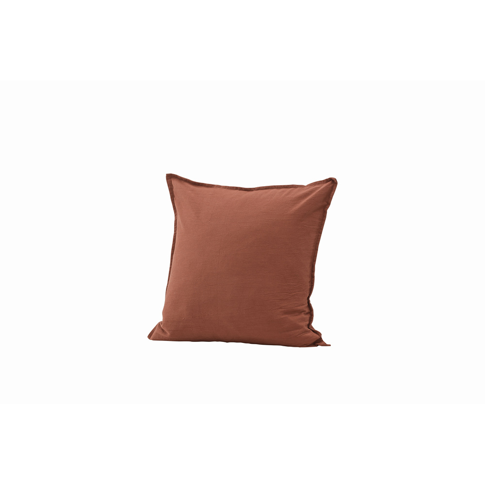 Ronja Cushion Cover Washed Cotton - Roasty Mörkbrun