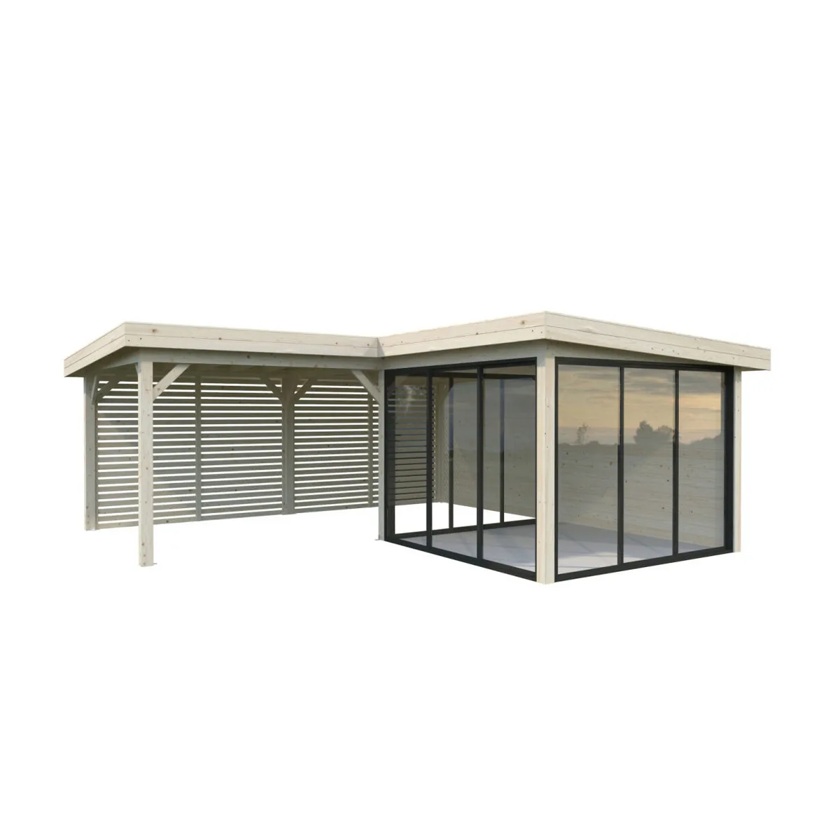 Lenna 24,9 m2 Set 411 Slide BNDIP Behandling: Impregnerad brun