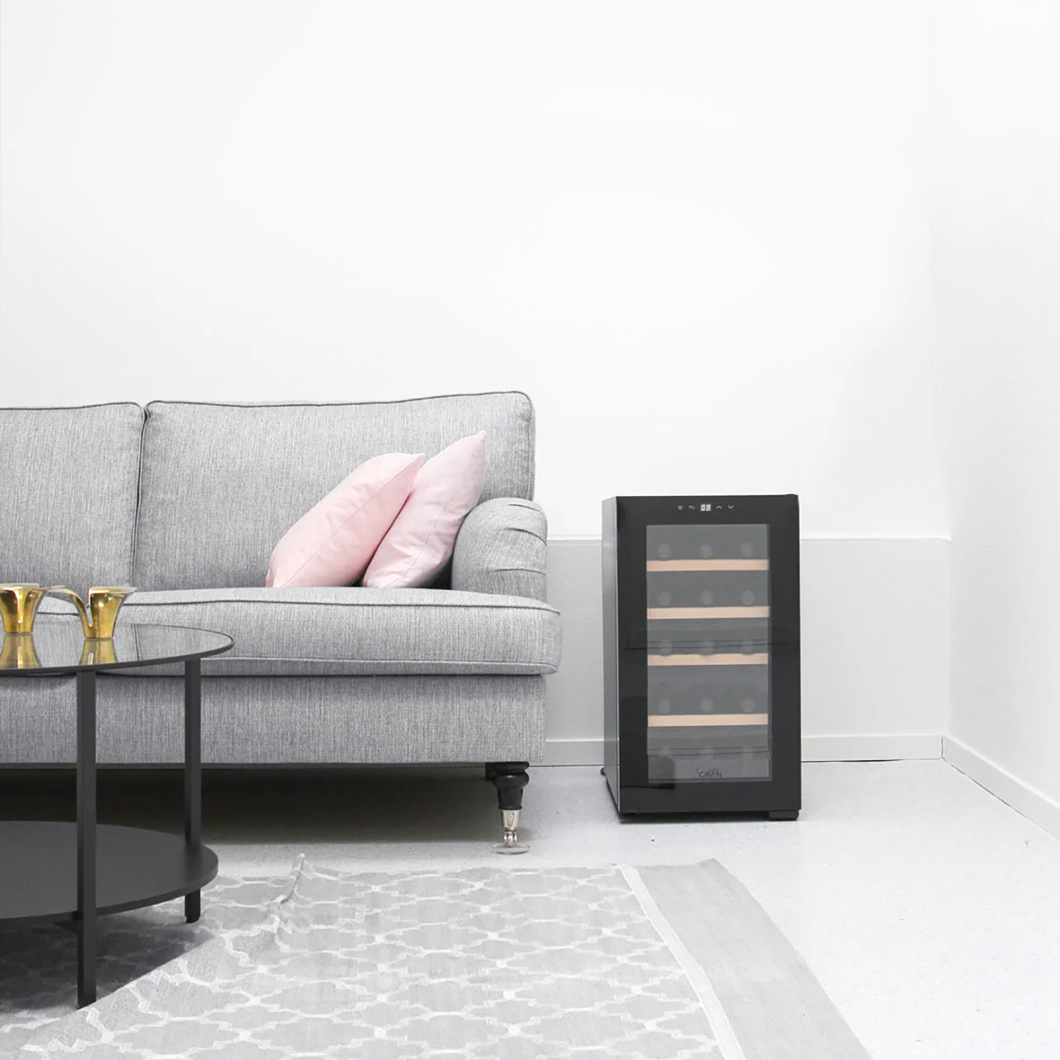 Vinkyl Cavin Northern Collection NC-15B Fristående Svart med Plats för 15 Flaskor