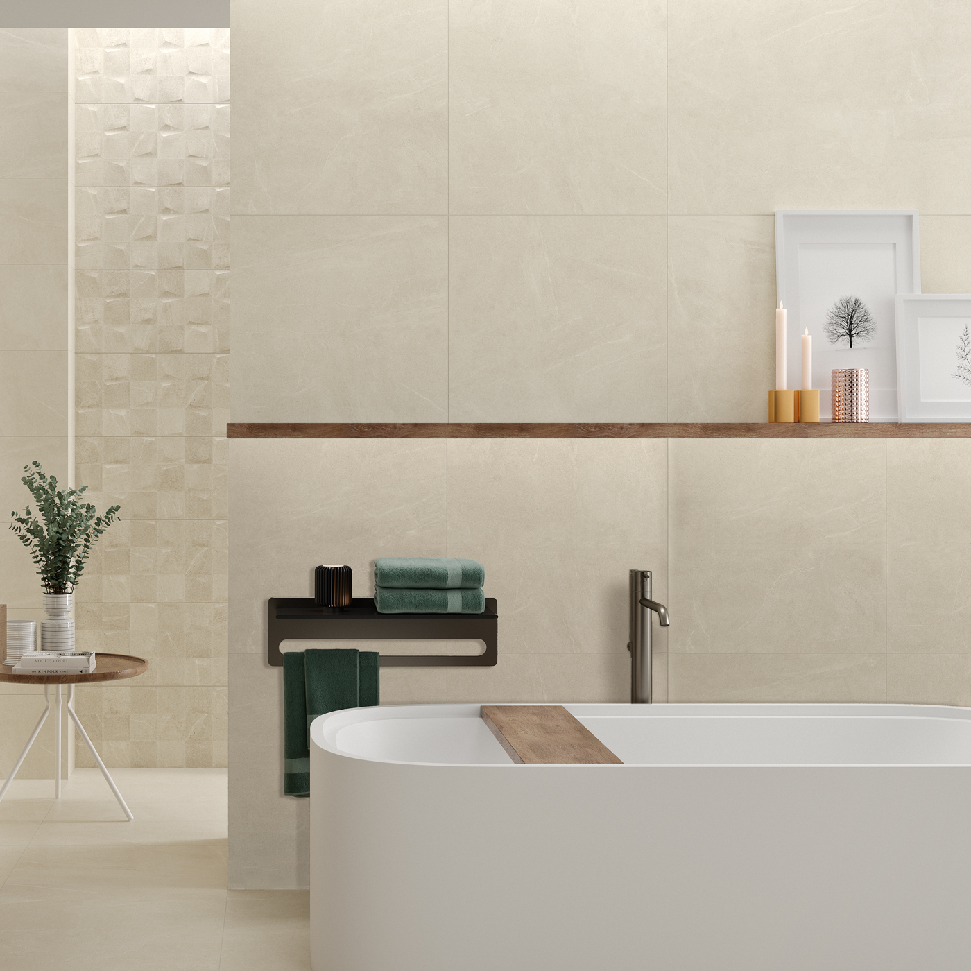 Klinker Tenfors Bellevue Ivory Marmor Matt 75x75 cm