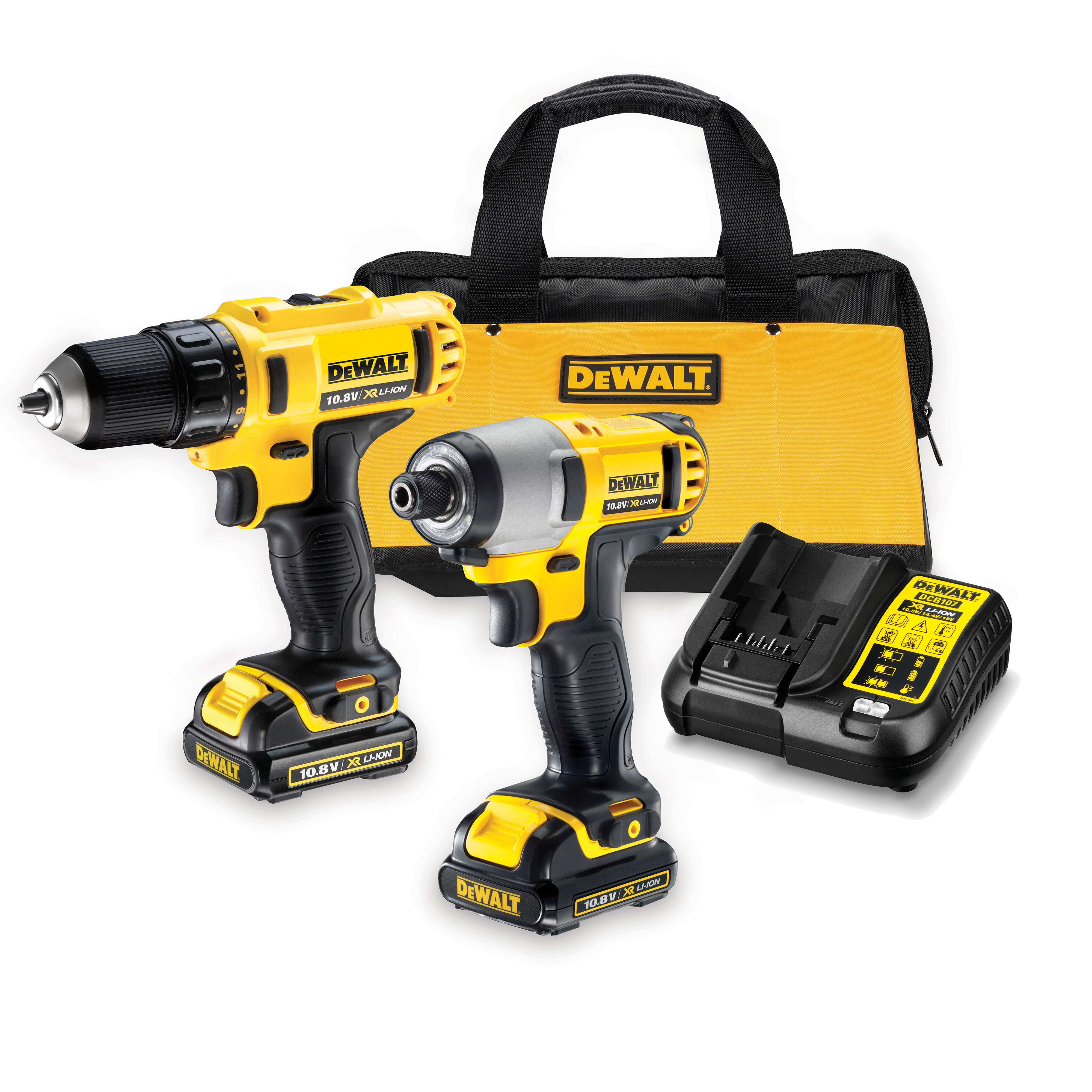 Verktygspaket DCK211C2 Dewalt 10,8 V XR Med batteri