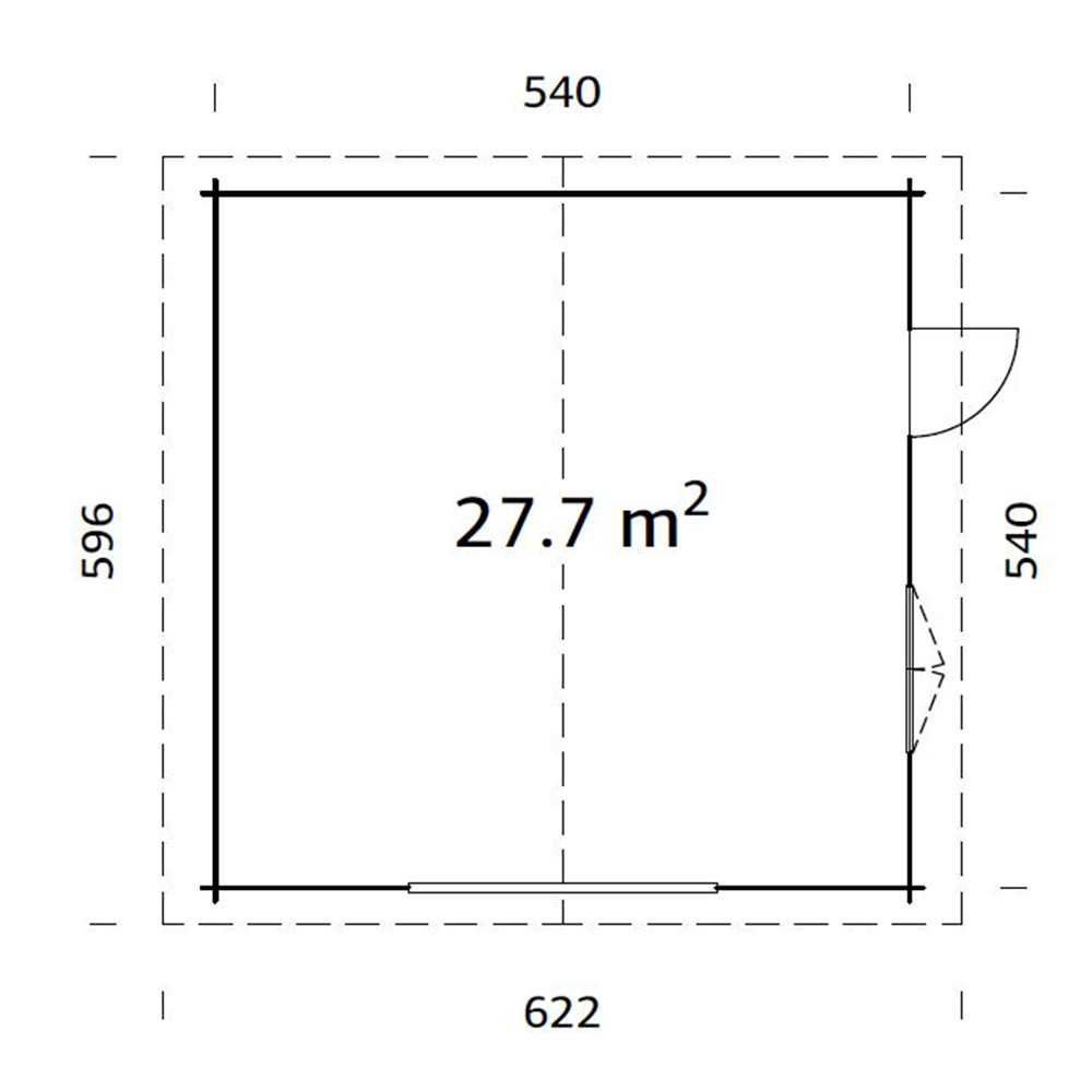 Roger 27,7 m2 kit Impregnerad transparent