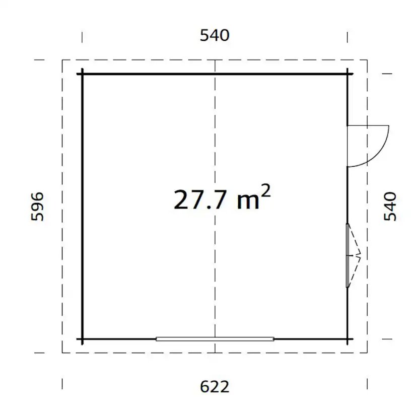 Roger 27,7 m2 kit Impregnerad transparent