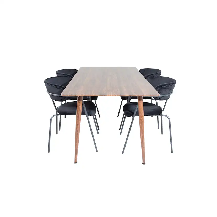 Matgrupp Venture Home Pobbie med 4 Aris Stolar Sammet
