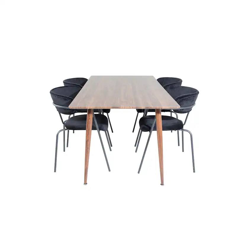 Matgrupp Venture Home Pobbie med 4 Aris Stolar Sammet