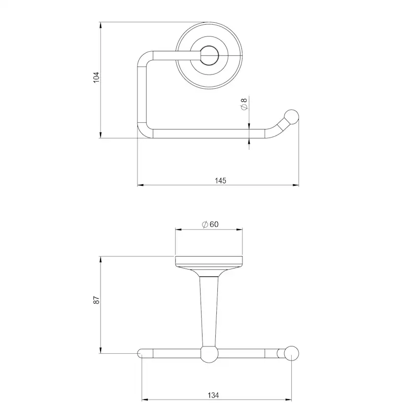 Toalettpappershållare Tapwell TA235 Classic ED2 utan Lock