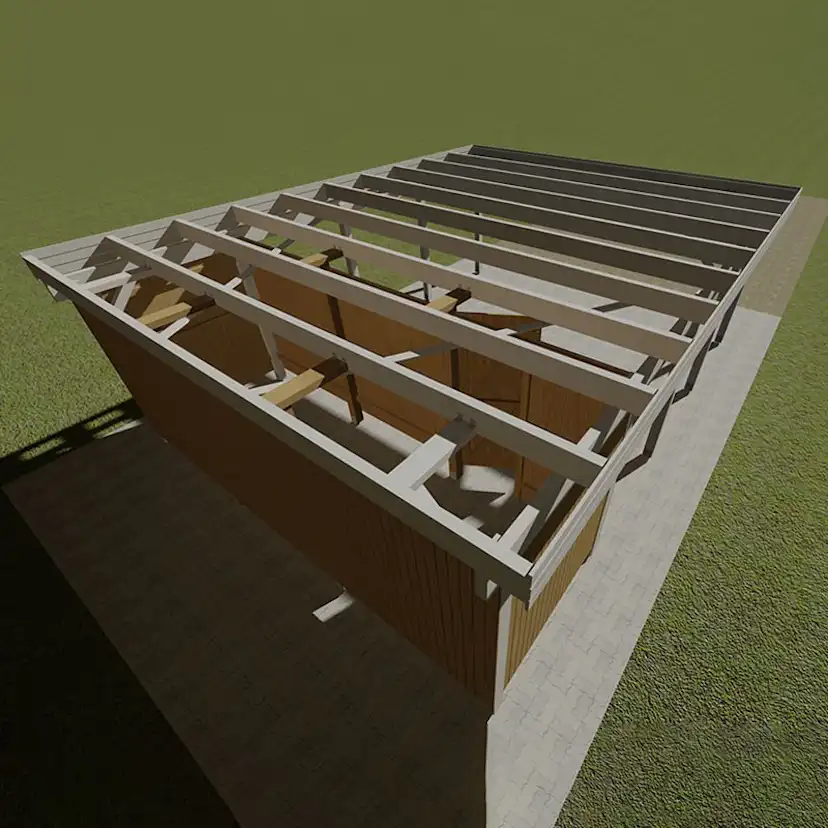 Förråd till Carport Karl 40,6 m2 Obehandlad