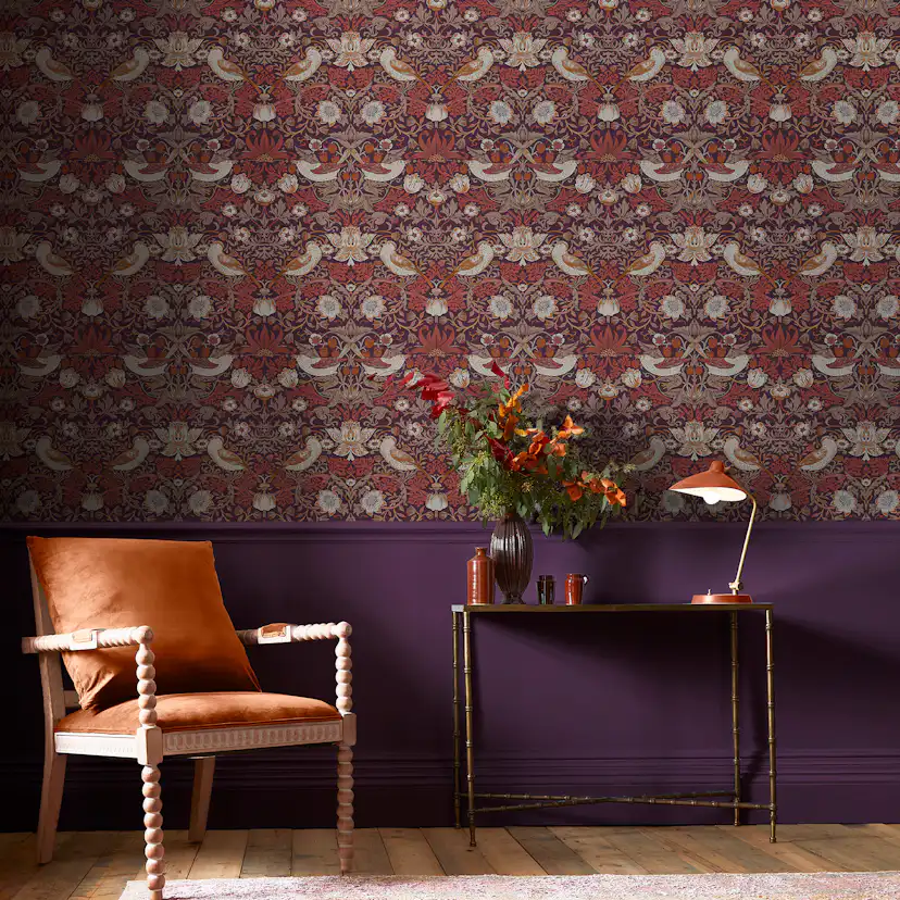 Tapet William Morris At Home Strawberry Thief 124229