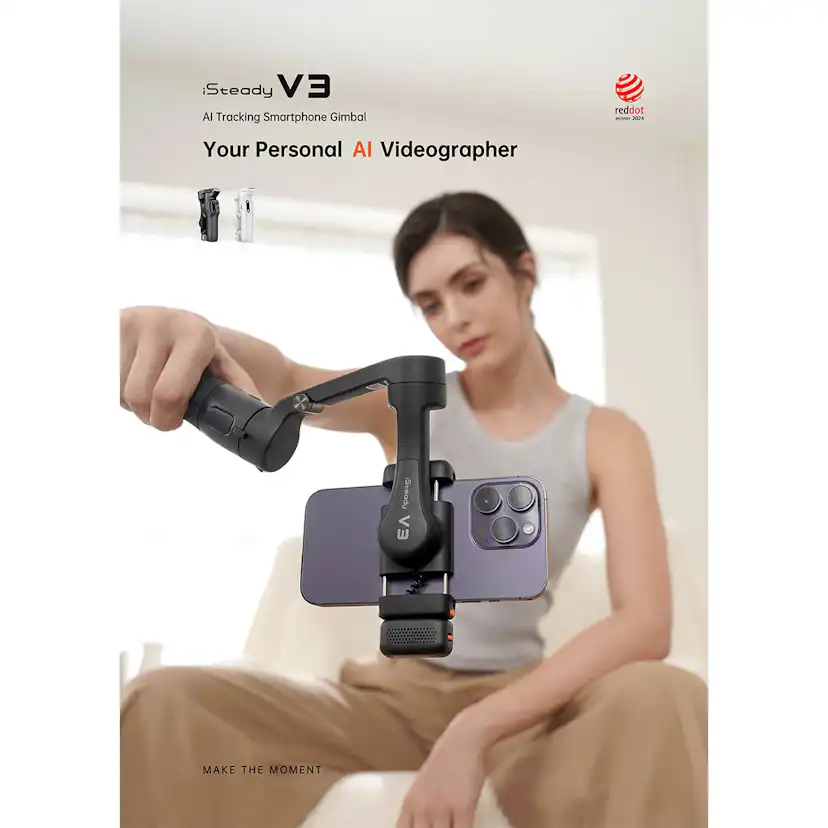 Smartphone Gimbal HOHEM iSteady V3 Kit med AI För Film och Fotografering