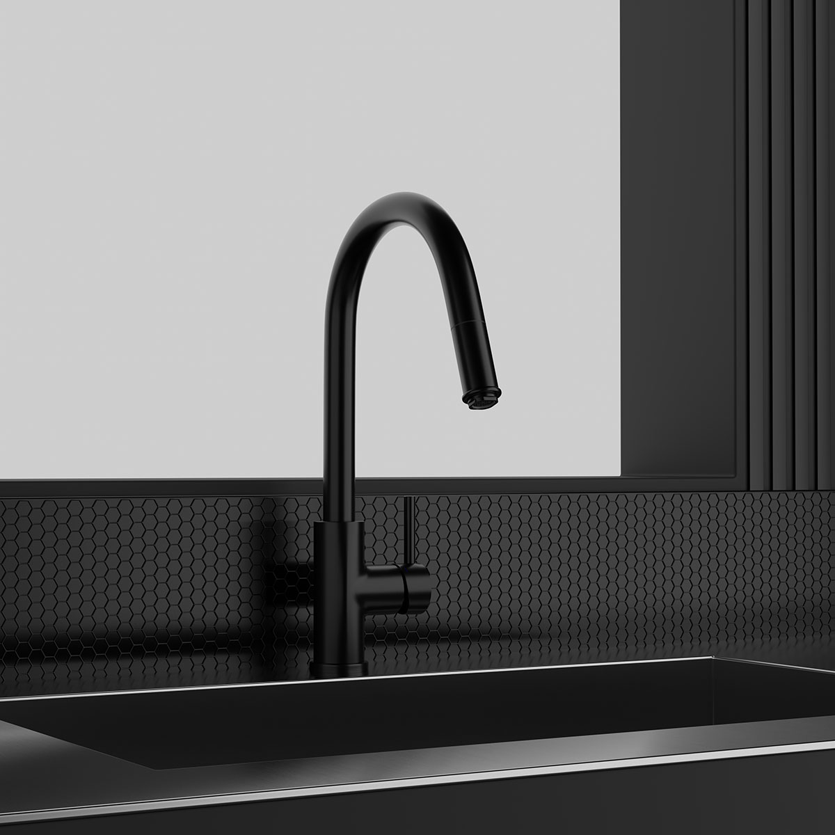 Köksblandare Scandtap Steel Access med Utdragbar Pip