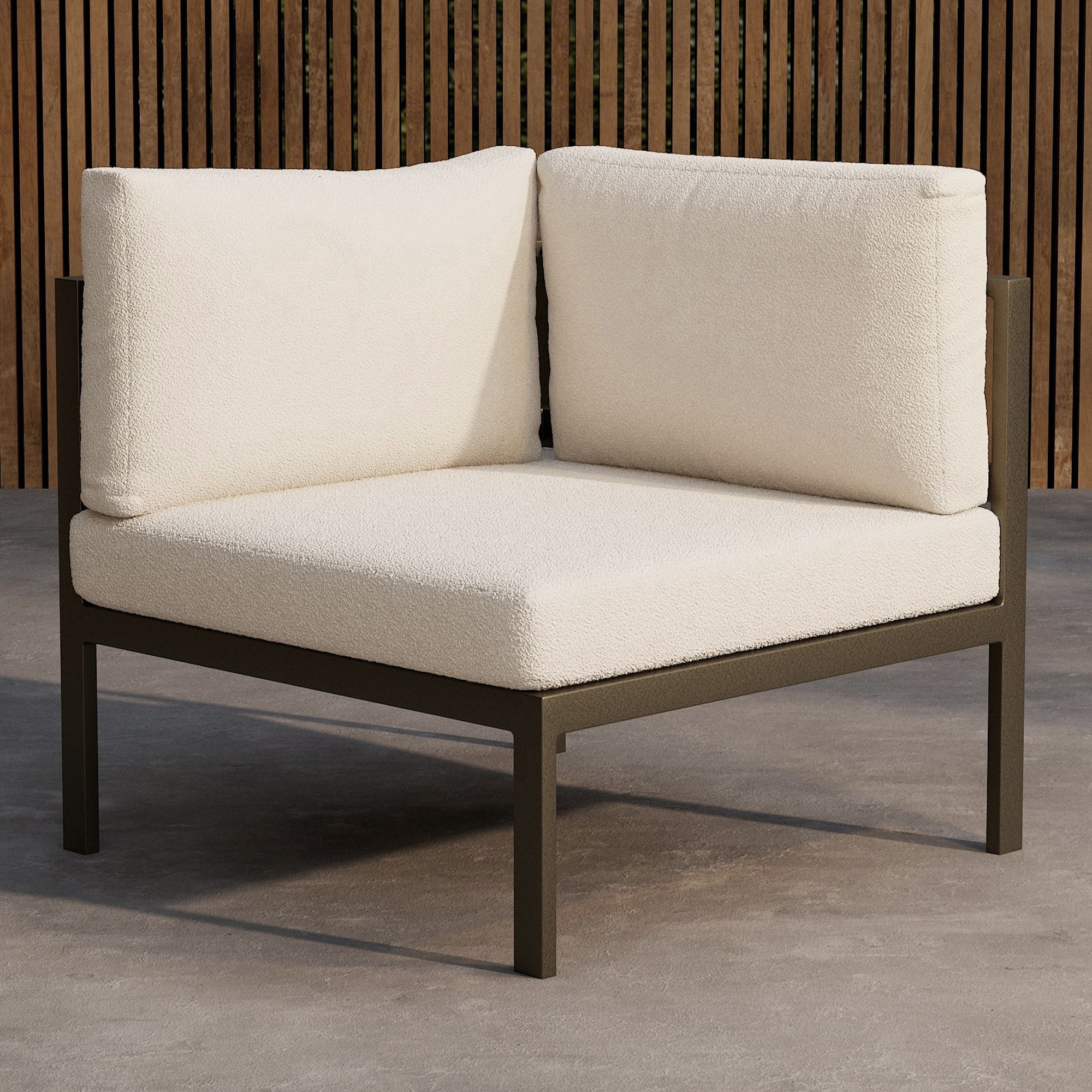 Copacabana Sofa Module Corner - Brown / White Bouclé Brown / White Bouclé