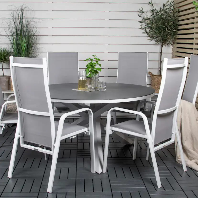 Matgrupp Venture Home Copacabana med 6 Copacabana Recliner Stolar