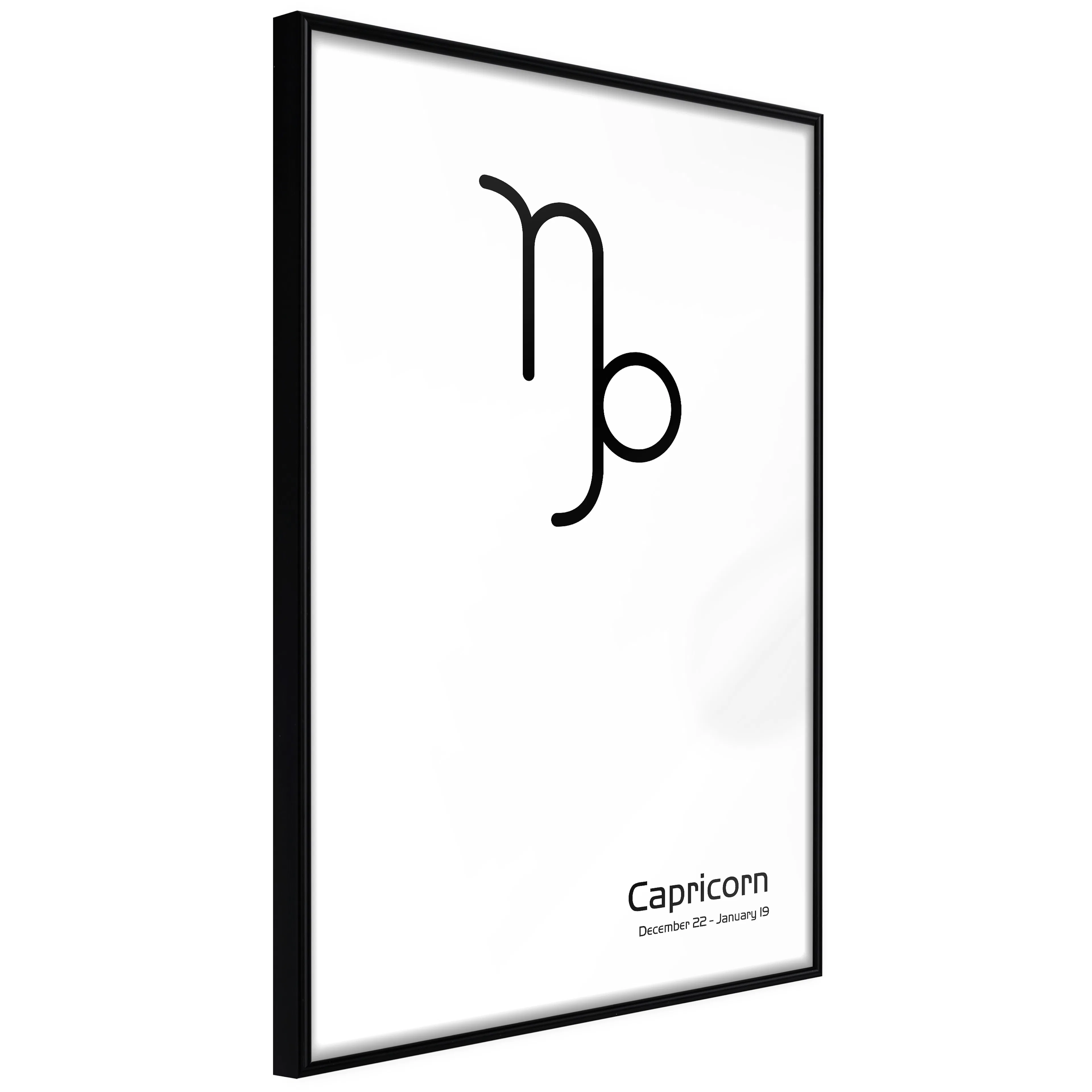 Affisch - Capricorn [Poster] 20x30 Svart ram, 20x30 cm