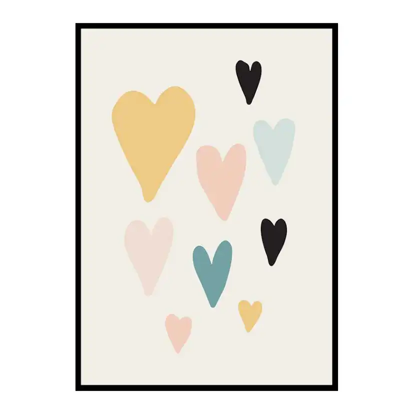 Playful Hearts 50x70 cm