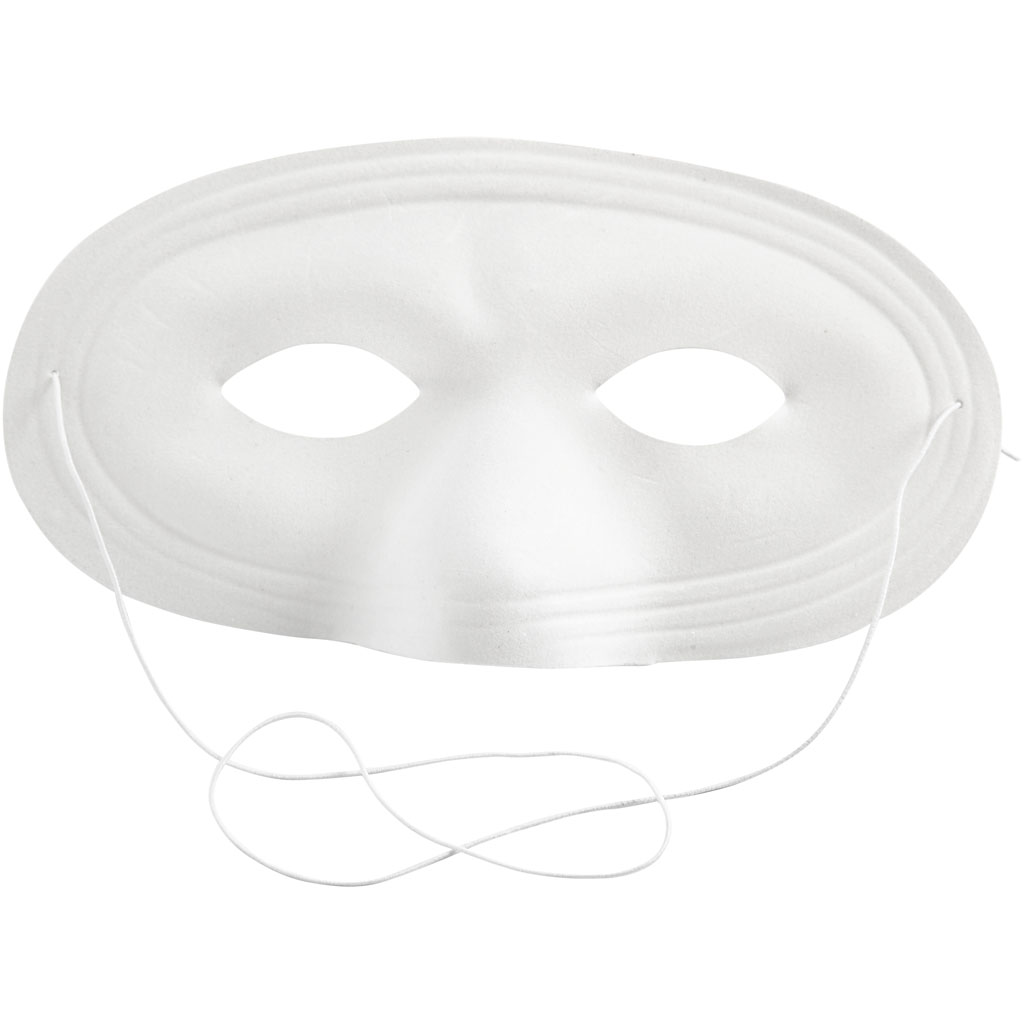 Halvmasker Creativ Company Vit 10x17,5 cm 1 St