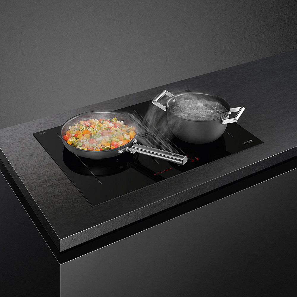 Induktionshäll Smeg HOBD472D2 med Fläkt
