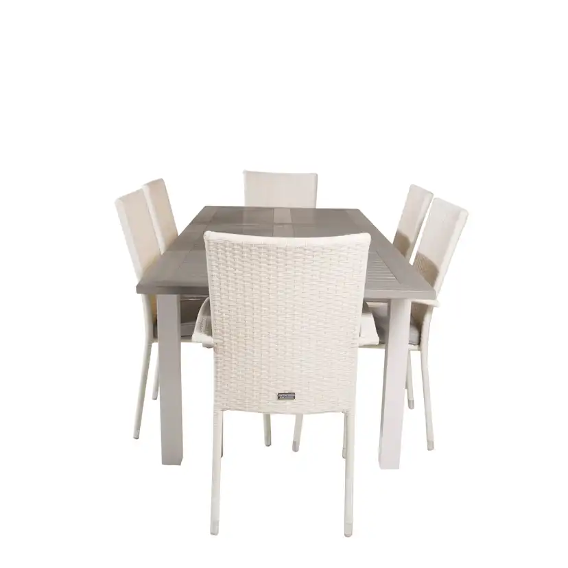 Matgrupp Venture Home Aleyna 152/210 med 6 Asta Stolar